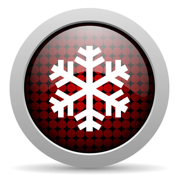 Sneeuwvlok glanzende pictogram — Stockfoto