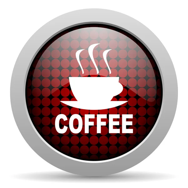 Káva lesklý ikona — Stock fotografie