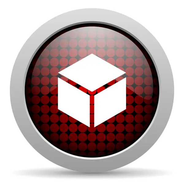 Box glossy icon — Stock Photo, Image