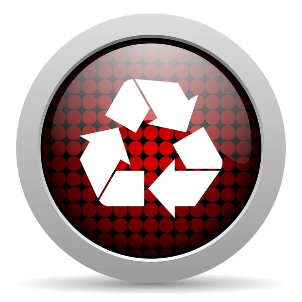 Reciclar ícone brilhante — Fotografia de Stock