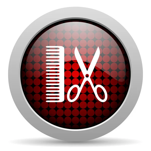 Barber glossy icon — Stock Photo, Image