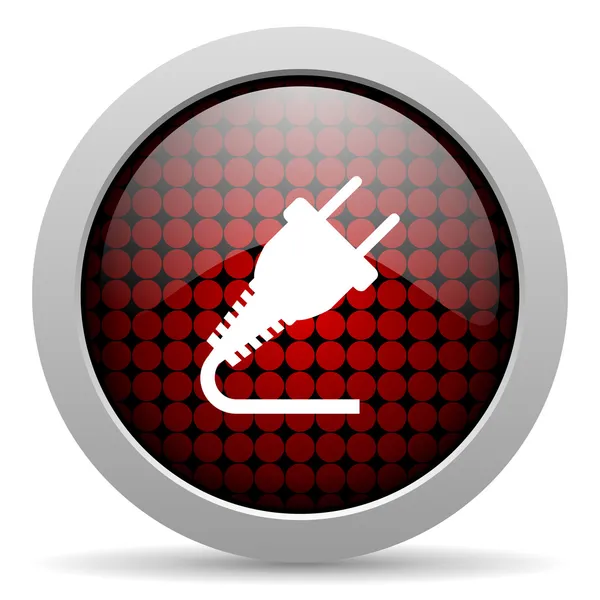 Plug glossy icon — Stock Photo, Image