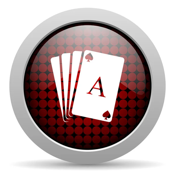 Jogar cartas ícone brilhante — Fotografia de Stock
