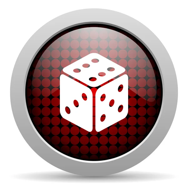 Dice glossy icon — Stock Photo, Image