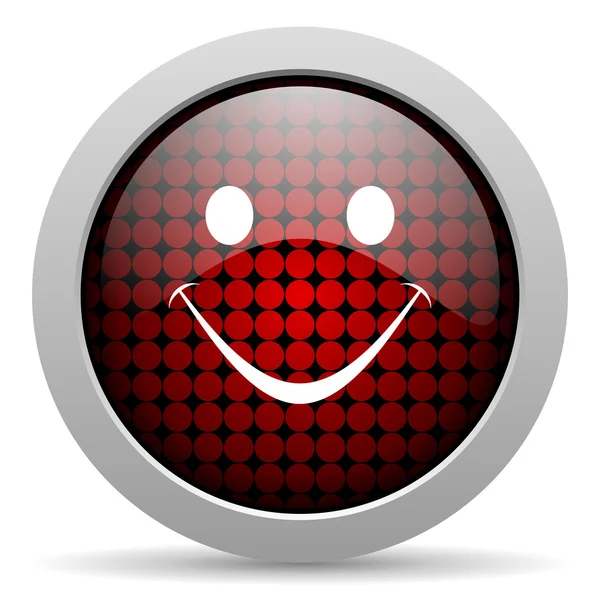 Smile glossy icon — Stock Photo, Image