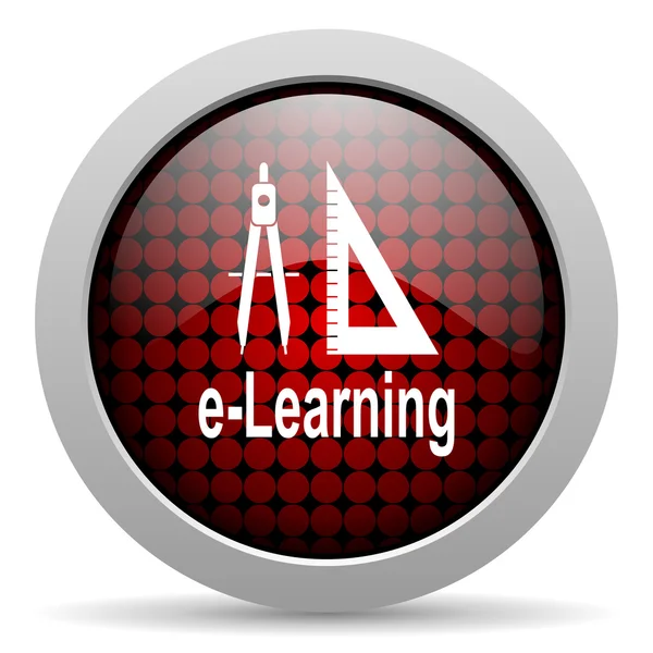 Ícone brilhante e-learning — Fotografia de Stock