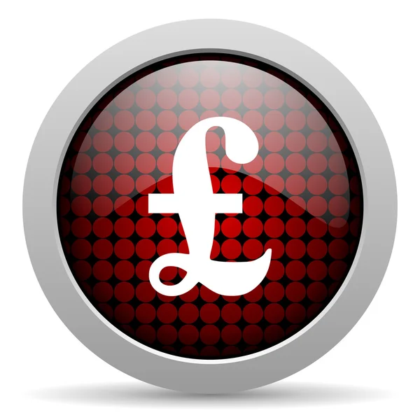 Pound glossy icon — Stock Photo, Image