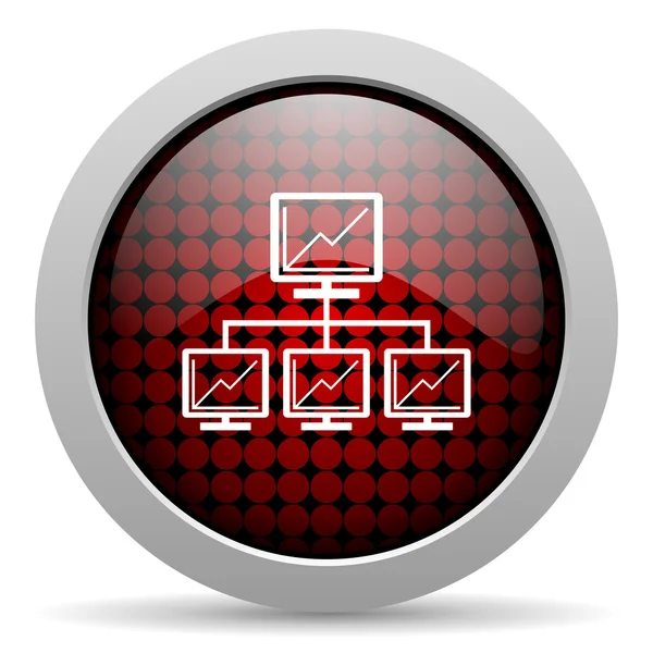 Network glossy icon — Stock Photo, Image