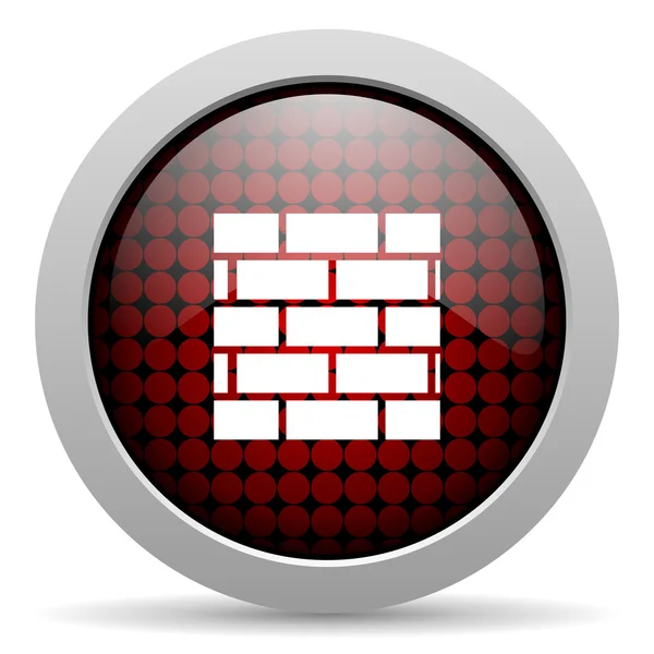Glanzende pictogram van de firewall — Stockfoto