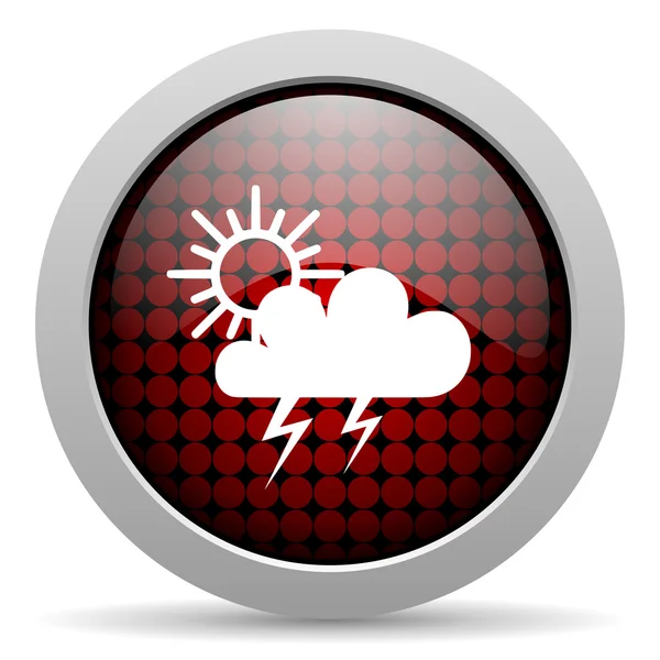 Weather forecast glossy icon — Stock Photo, Image