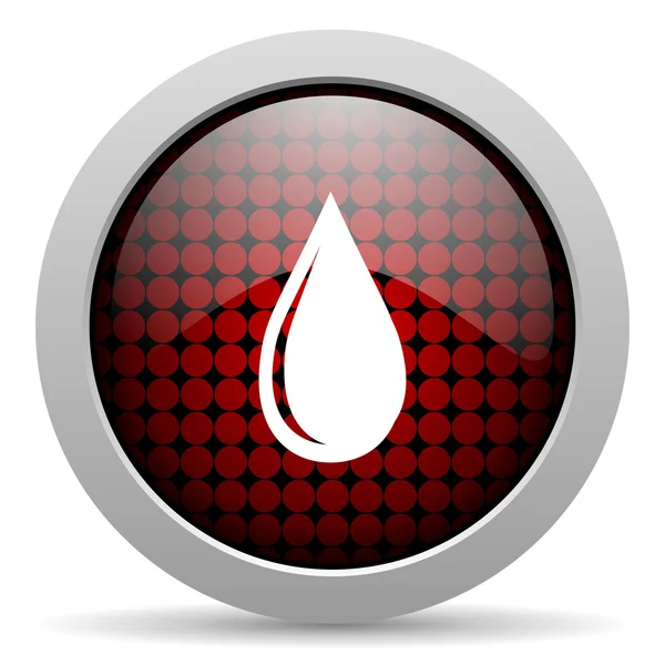 Water drop glanzende pictogram — Stockfoto