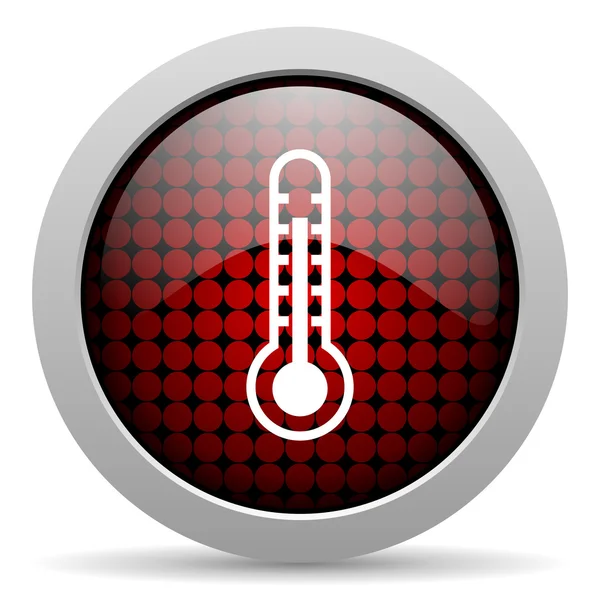 Termometr błyszczący ikona — Zdjęcie stockowe