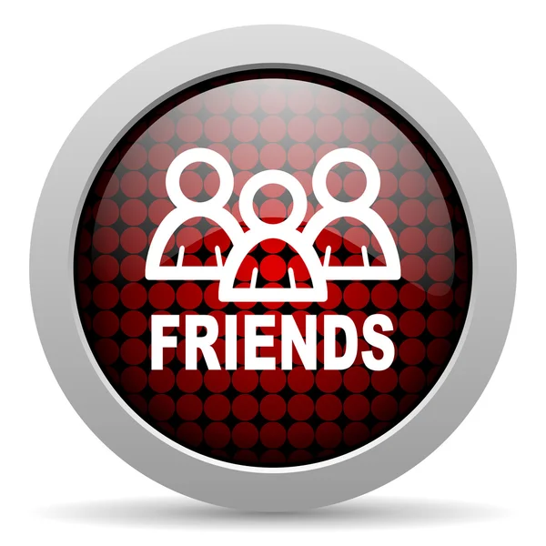 Friends glossy icon — Stock Photo, Image