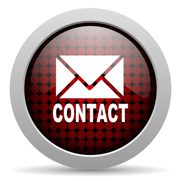 Contact glossy icon — Stock Photo, Image