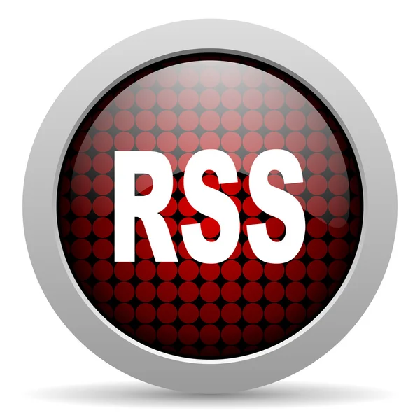 Глянсовий значок RSS — стокове фото