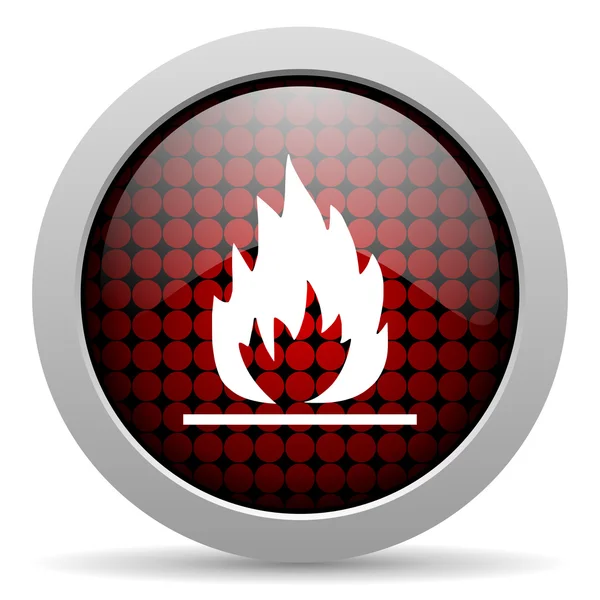 Flames glossy icon — Stock Photo, Image