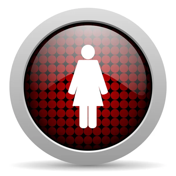 Vrouw glanzende pictogram — Stockfoto