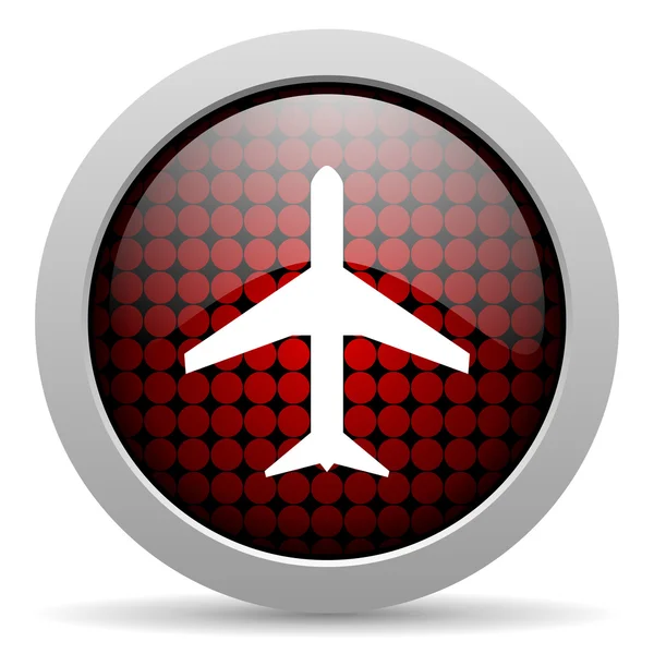 Samolotem błyszczący ikona — Zdjęcie stockowe