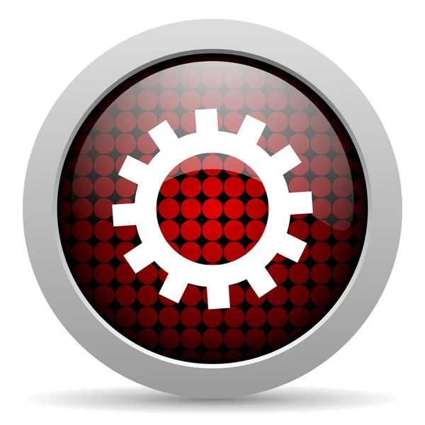 Gears glossy icon — Stock Photo, Image