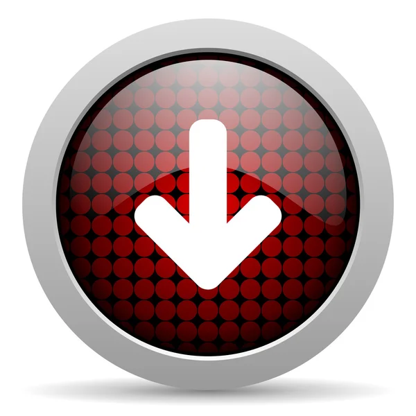 Arrow down glossy icon — Stock Photo, Image