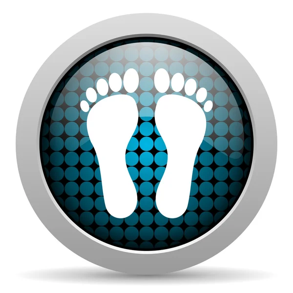 Footprint glossy icon — Stock Photo, Image