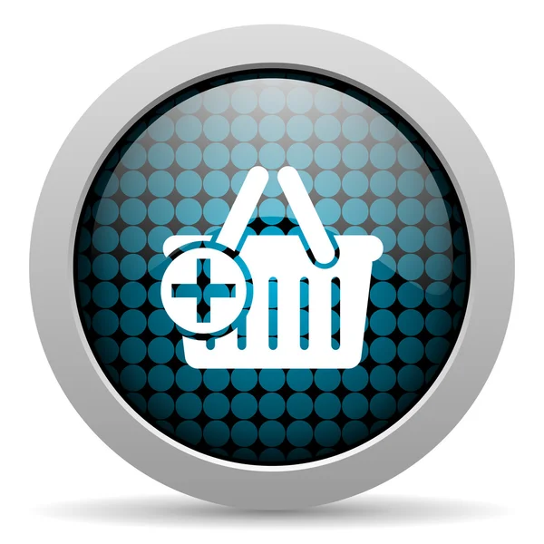 Shopping cart glossy icon — Stock Photo, Image