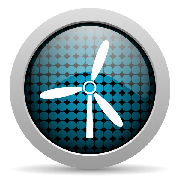 Windmill glossy icon — Stock Photo, Image