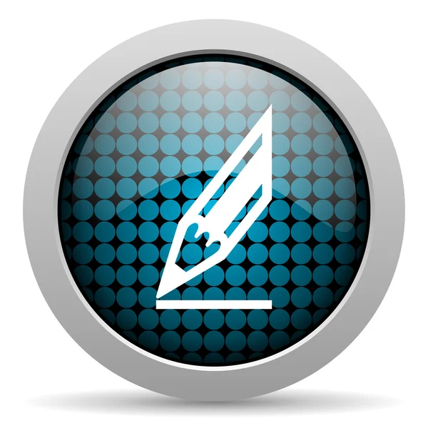 Draw glossy icon — Stockfoto