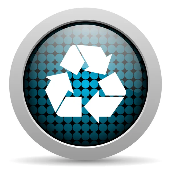Recycleren glanzende pictogram — Stockfoto