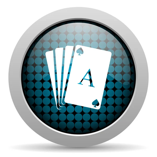 Jugar a las cartas icono brillante — Foto de Stock