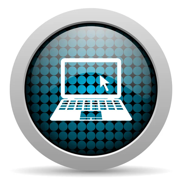 Laptop glanzende pictogram — Stockfoto