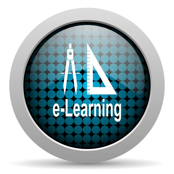 E-learning glossy icon — Stock Photo, Image