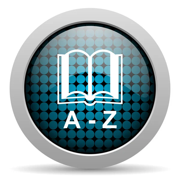 Dictionary glossy icon — Stock Photo, Image