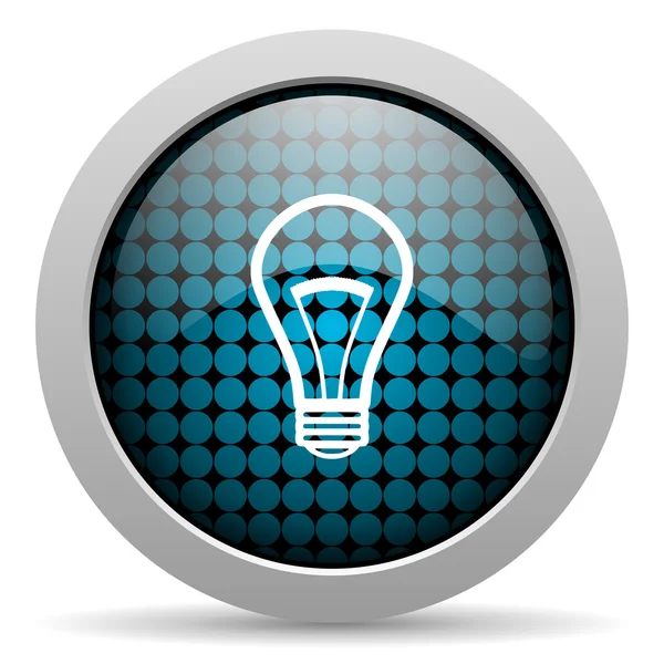 Light bulb glossy icon — Stock Photo, Image