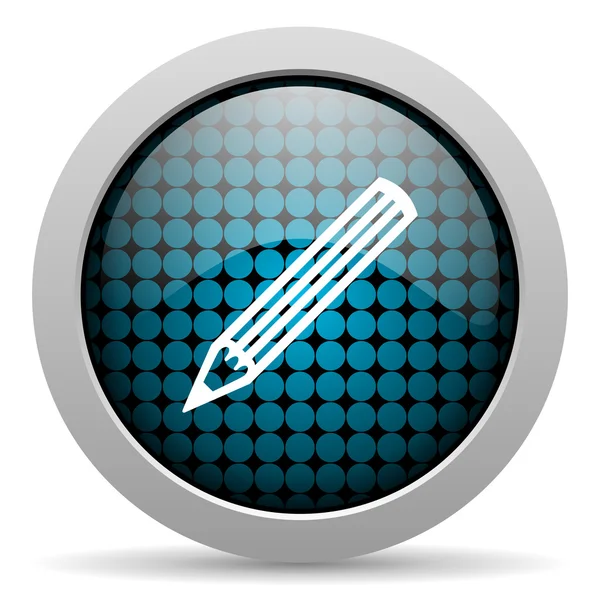 Pencil glossy icon — Stock Photo, Image