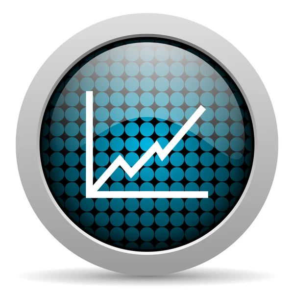 Chart glossy icon — Stock Photo, Image