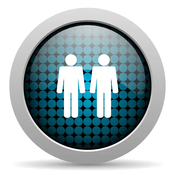 Couple glossy icon — Stock Photo, Image