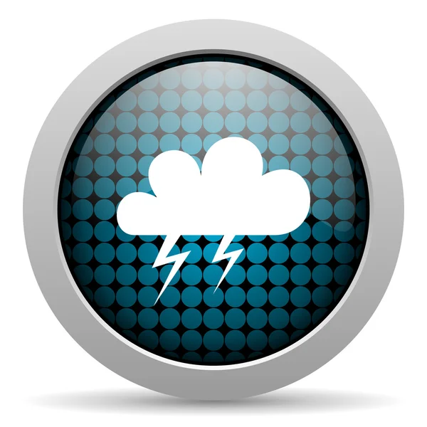 Previsão meteorológica ícone lustroso — Fotografia de Stock