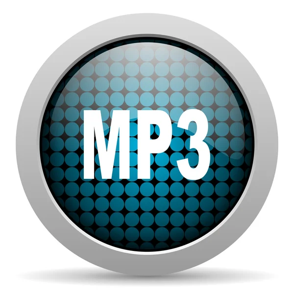 MP3 glanzende pictogram — Stockfoto