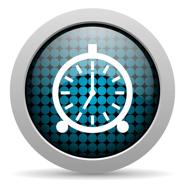 알람 시계 광택 아이콘 — 스톡 사진