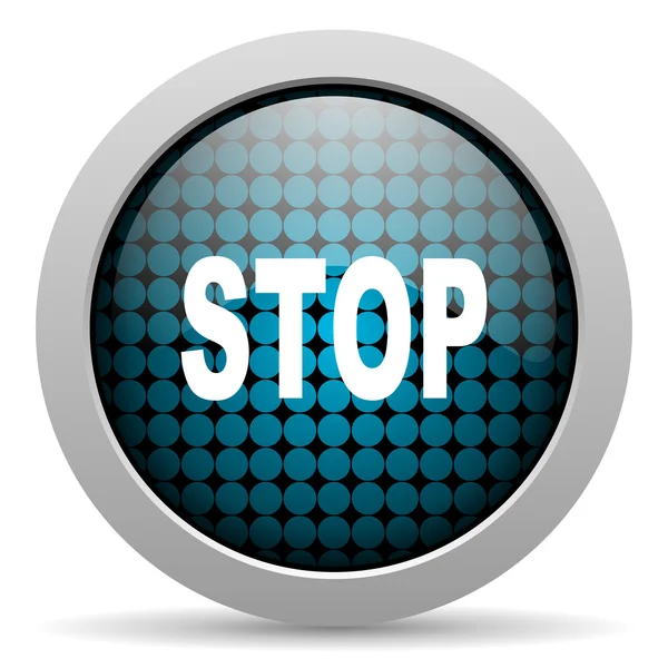 Stop icona lucida — Foto Stock