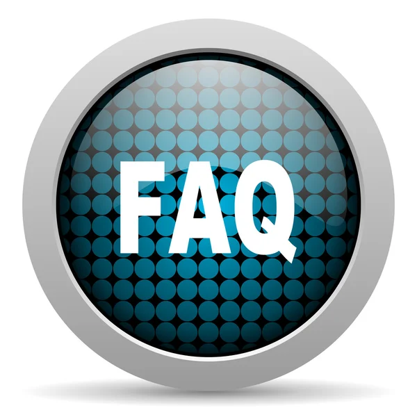 Faq Hochglanz-Ikone — Stockfoto