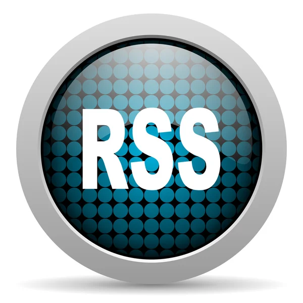 Глянсовий значок RSS — стокове фото