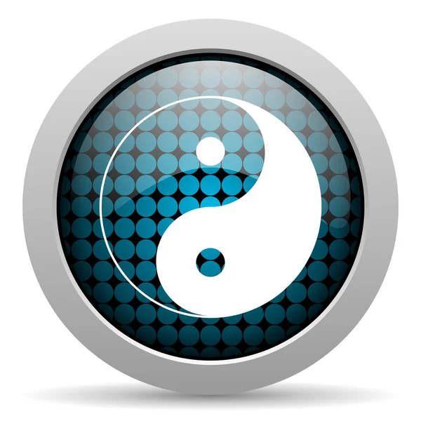 Ying yang glanzende pictogram — Stockfoto