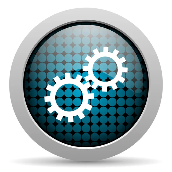 Gears glossy icon — Stock Photo, Image