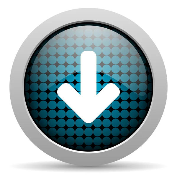 Arrow down glossy icon — Stock Photo, Image