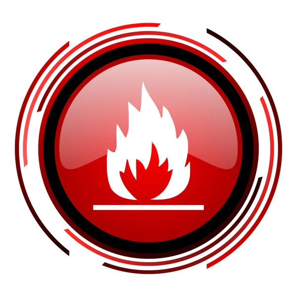 Plameny ikona — Stock fotografie
