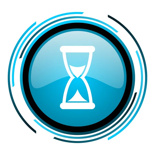 Time blue circle glossy icon — Stock Photo, Image