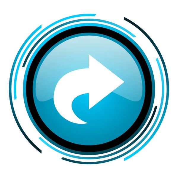 Volgende blauwe cirkel glanzende pictogram — Stockfoto