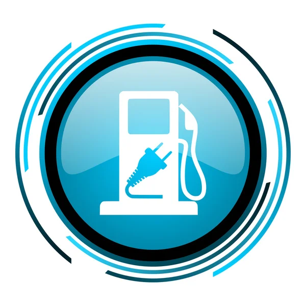 Fuel blue circle glossy icon — Stock Photo, Image